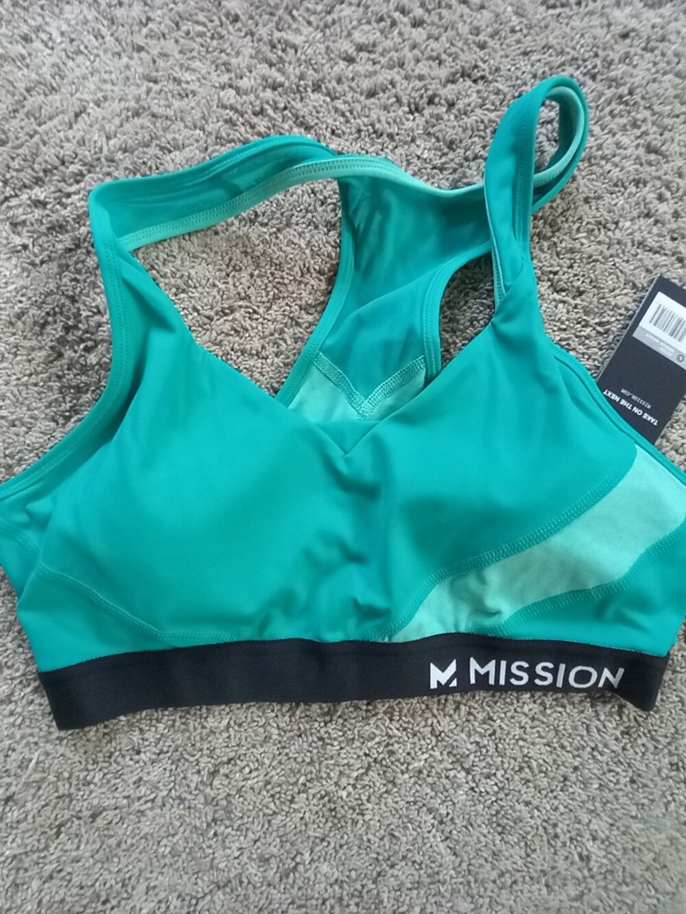 Mission Athletecare Women's Vaporactive Medium Impact Sports Bra, Large, Viridia